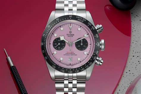 tudor pink價錢|tudor black bay chrono pink.